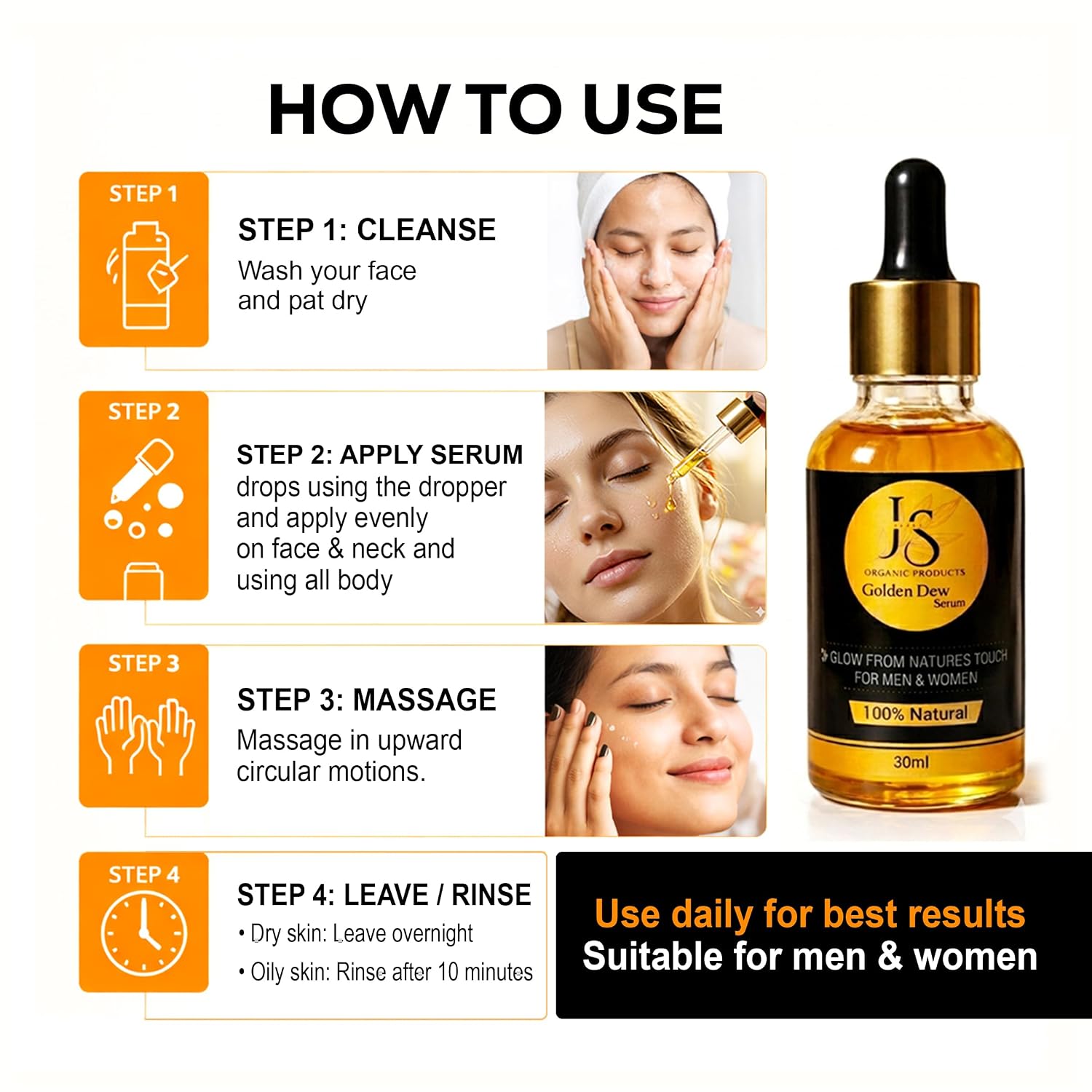 JAZA's Golden Dew Serum - 30 ml - Image 5